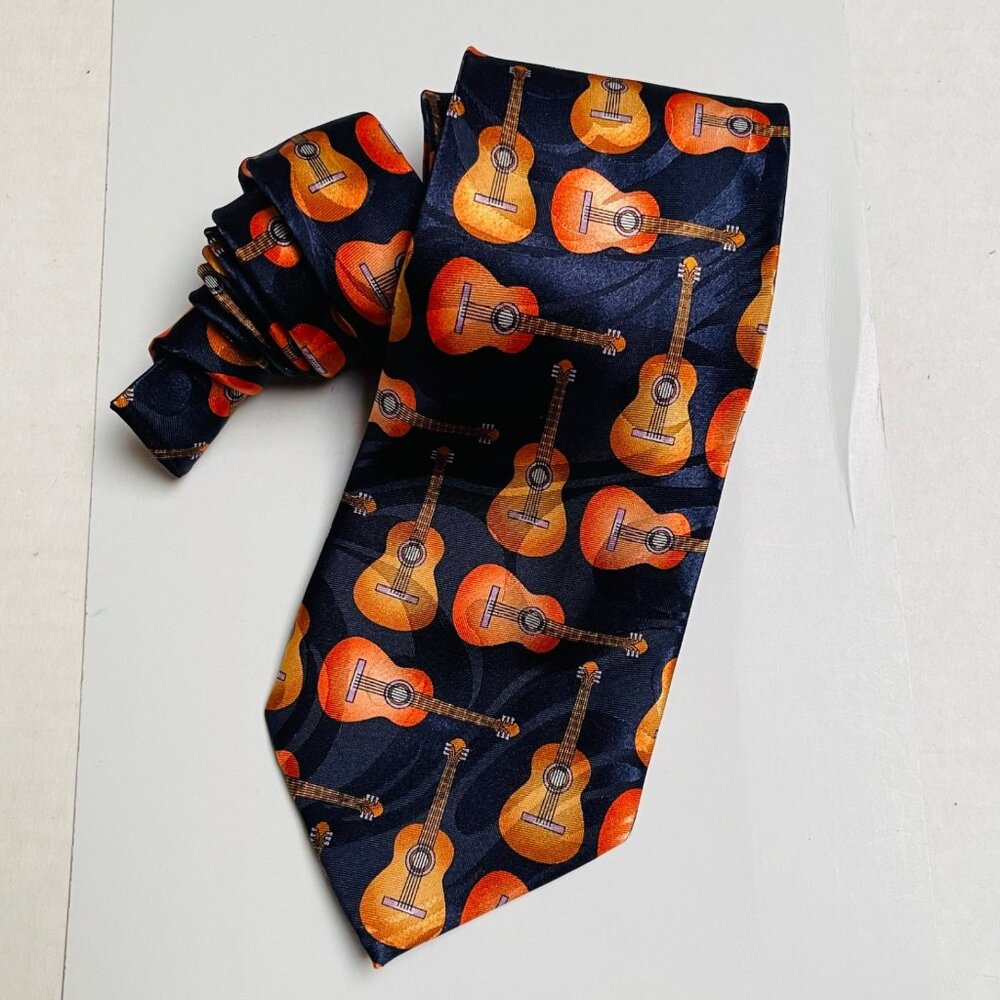 Steven Harris Guitar Mens Music Musician Neck Tie Festival